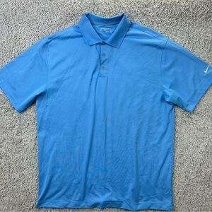 Nike Shirt Mens Extra Large Golf Polo Light Blue Fit Dry Classic Activewear